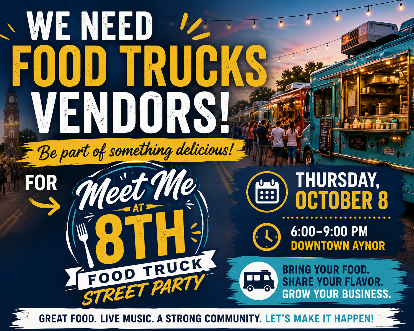 food truck vendor call banner